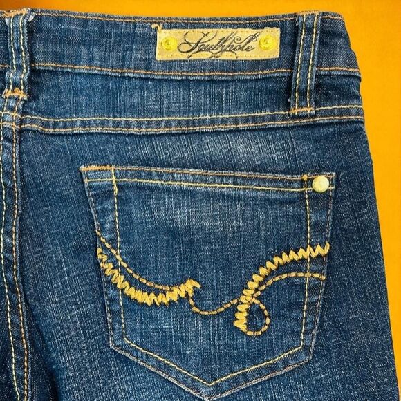 Southpole Jeans Womens 5 Bootcut Flare Stretch Embroidered Pockets Y2K Denim - Picture 12 of 14